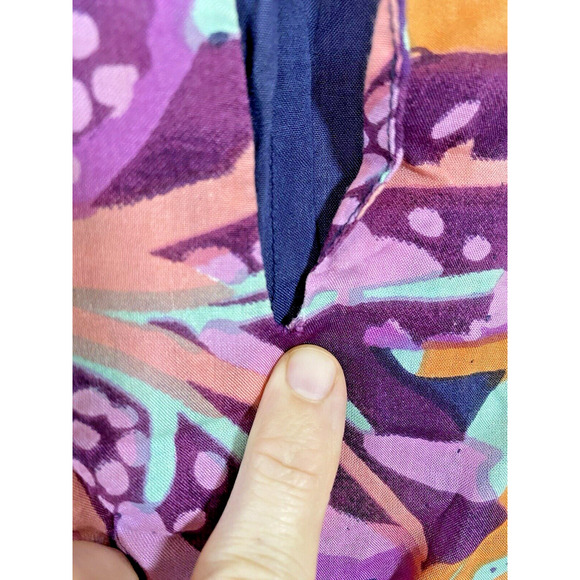 Antik Batik Tropical Floral Tunic Dress Sundress Cover Up Semi-Sheer Size SMALL - Picture 9 of 9